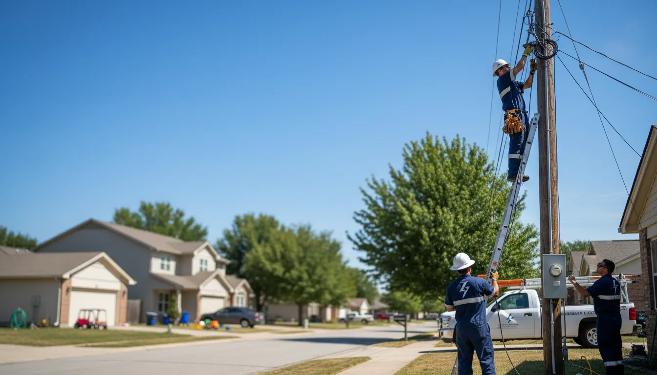 Residential electrician providing installation services in Windthorst, TX